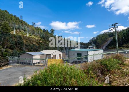 Wasserkraftwerk Tarraleah, Central Highlands, Tasmanien Stockfoto