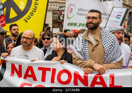 Motaz Azaiza bei einem Nationalmarsch für Palästina Stockfoto