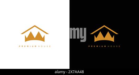 Einzigartiges und modernes Premium-Home-Logo-Design Stock Vektor