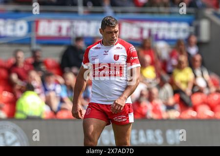 Doncaster, Großbritannien. Mai 2024. Ryan Hall of Hull KR während des Halbfinales des Betfred Challenge Cup Hull KR gegen Wigan Warriors im Eco-Power Stadium, Doncaster, Vereinigtes Königreich, 18. Mai 2024 (Foto: Mark Cosgrove/News Images) in Doncaster, Vereinigtes Königreich am 18. Mai 2024. (Foto: Mark Cosgrove/News Images/SIPA USA) Credit: SIPA USA/Alamy Live News Stockfoto