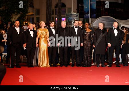 Denis Menochet, Rolando Ravello, Cate Blanchett, Evan Johnson, Guy Maddin, Galen Johnson, Nikki Amuka-Bird, Roy Dupuis und Charles Dance bei der Premiere des Kinofilms 'Rumours' auf dem Festival de Cannes 2024 / 77. Internationale Filmfestspiele von Cannes im Palais des Festivals. Cannes, 18.05.2024 Stockfoto