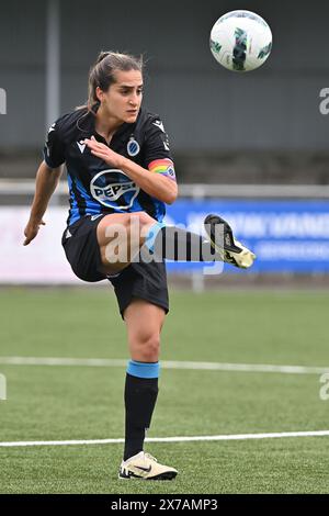 Aalter, Belgien. Mai 2024. Sejde Abrahamsson (2) vom Club YLA, dargestellt während eines Frauenfußballspiels zwischen Club Brugge Dames YLA und RSC Anderlecht am 9. Spieltag im Play-off 1 der Saison 2023 - 2024 der belgischen Lotto Womens Super League, am Samstag, 18. Mai 2024 in Aalter, BELGIEN. Quelle: Sportpix/Alamy Live News Stockfoto