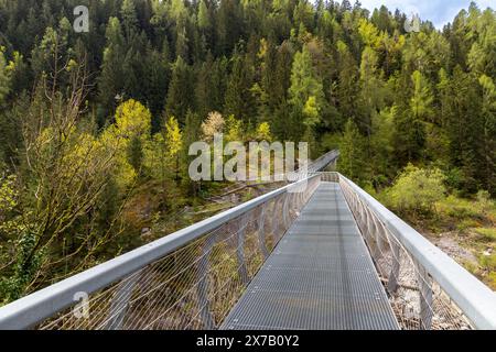 Passerschluchtweg im Passeiertal bei Moos, Südtirol, Italien Stockfoto