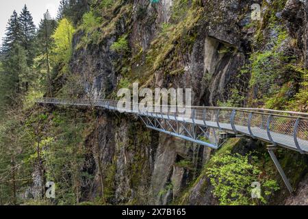 Passerschluchtweg im Passeiertal bei Moos, Südtirol, Italien Stockfoto