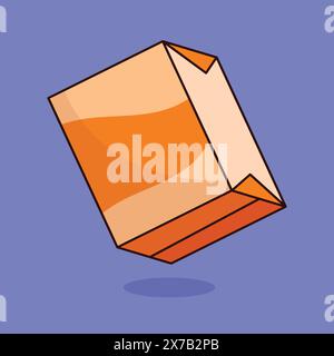 Symbol für frische Orangensaftbox. Orangensaftbox Vektor-Illustration. Orangensaft-Symbol Stock Vektor