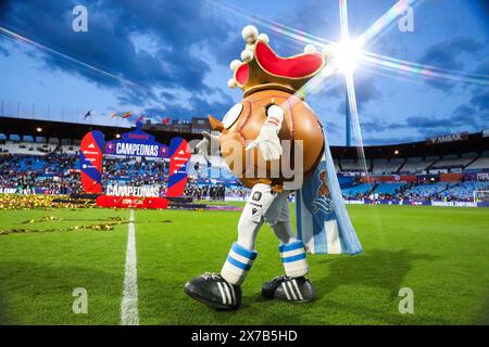 Saragoza, Spanien, 18. März 2024: Real Sociedad Maskottchen während des Copa de la Reina Fußballspiels zwischen FC Barcelona und Real Sociedad im Estadio de La Romareda in Saragoza, Spanien (Judit Cartiel/SPP) Stockfoto