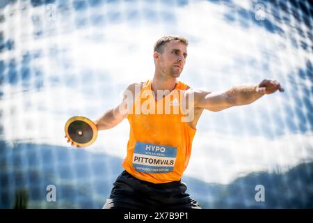 Gotzis, Österreich. Mai 2024. Belgische Niels Pittomvils in Aktion während der Herren-Decathlon-Veranstaltung am zweiten und letzten Tag des Hypo-Meetings, IAAF World Combined Events Challenge, im Mosle-Stadion in Gotzis, Österreich, Sonntag, den 19. Mai 2024. BELGA FOTO JASPER JACOBS Credit: Belga News Agency/Alamy Live News Stockfoto