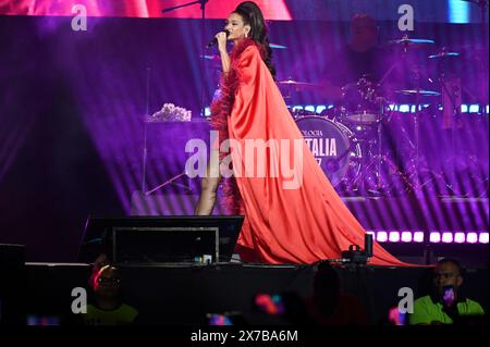 Mexiko-Stadt, Mexiko. Mai 2024. Die spanische Sängerin Natalia Jimenez tritt am 18. Mai 2024 während des Konzerts „Antologia 20 ANOs Tour“ in der Mexico City Arena in Mexiko-Stadt auf. (Foto: Carlos Tischler/ Eyepix Group) (Foto: Eyepix/NurPhoto) Credit: NurPhoto SRL/Alamy Live News Stockfoto