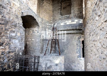 Daliborka-Turm, früher ein mittelalterliches Verlies aus dem 15. Jahrhundert in der Goldenen Gasse, Prager Burg, Prag, Tschechische Republik Stockfoto