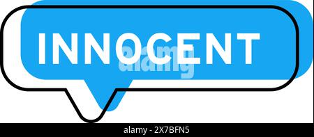 Sprechbanner und blauer Schatten mit Wort Innocent auf weißem Hintergrund Stock Vektor