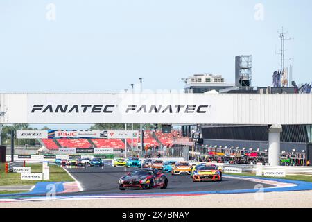 15 PAPADOPULOS Alexandre (usa), IBANEZ TRULLOLS Liuc (Spa), NM Racing Team, Mercedes-AMG GT4, Action während der 2. Runde der GT4 European Series 2024 mit Rafa Racing Club auf dem Misano World Circuit Marco Simoncelli, 17. Bis 19. Mai 2024 in Misano Adriatico, Italien - Foto Damien Doumergue / DPPI Stockfoto