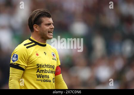 ROTTERDAM - sbv Excelsior Torhüter Stijn van Gassel während des niederländischen Eredivisie-Spiels zwischen Feyenoord und Excelsior Rotterdam im Feyenoord Stadium de Kuip am 19. Mai 2024 in Rotterdam, Niederlande. ANP BART STOUTJESDIJK Stockfoto