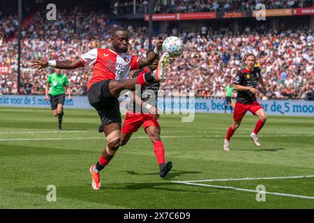 Rotterdam, Nederland. Mai 2024. ROTTERDAM, 19.05.2024, Stadion Feijenoord de kuip, Fußball, niederländische Eredivisie, Saison 2023/2024, Feyenoord - Excelsior, Feyenoord-Verteidiger Lutshare Geertruida (l) Credit: Pro Shots/Alamy Live News Stockfoto