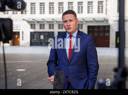 London, Großbritannien. Mai 2024. Wes Streeting, Shadow Health Secretary, gibt ein Interview, nachdem er am Sonntag mit Laura Kuenssberg erschienen ist. Quelle: Mark Thomas/Alamy Live News Stockfoto