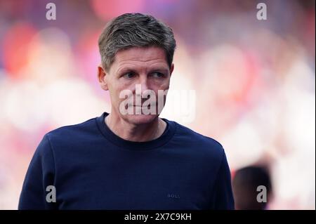 Crystal Palace Manager Oliver Glasner während des Premier League Spiels im Selhurst Park, London. Bilddatum: Sonntag, 19. Mai 2024. Stockfoto