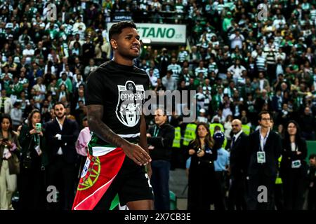 Lisboa, 18/05/2024 - Hoje a equipa do Sporting Clube de Portugal, recebeu a equipa do Chaves na 34ª Jornada do Campeonato Nacional da Liga Portugal Betclic no Estádio José Alvalade em Lisboa. Matheus Reis (Mário VasG/Global Imagens) Stockfoto