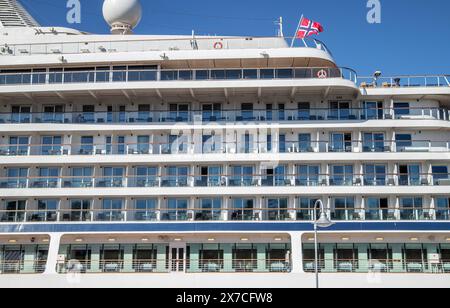 Das norwegische Kreuzfahrtschiff „viking venus“ im Hafen. Mariehamn, Åland. Stockfoto