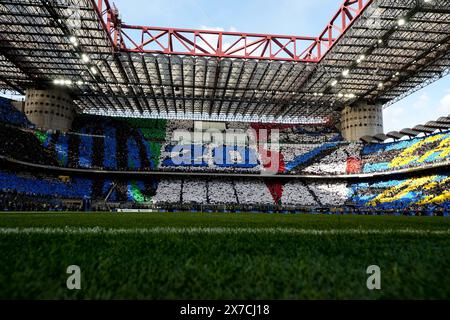 Mailand, Italien. Mai 2024. Inters Choreografie vor dem Fußball-Spiel der Serie A zwischen Inter und Lazio im San Siro Stadion in Norditalien - Sonntag, 19. Mai 2024. Sport - Fußball . (Foto: Spada/LaPresse) Credit: LaPresse/Alamy Live News Stockfoto