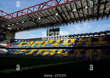 Mailand, Italien. Mai 2024. Inters Choreografie vor dem Fußball-Spiel der Serie A zwischen Inter und Lazio im San Siro Stadion in Norditalien - Sonntag, 19. Mai 2024. Sport - Fußball . (Foto: Spada/LaPresse) Credit: LaPresse/Alamy Live News Stockfoto