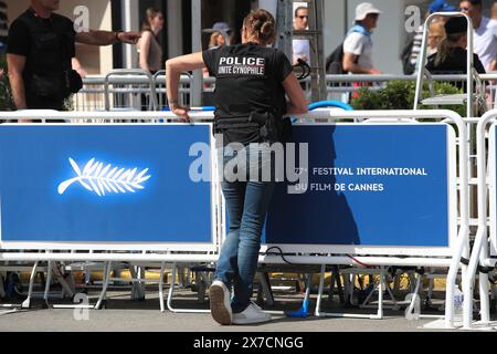 Cannes, Frankreich. Mai 2024. © Pierre Teyssot/MAXPPP; Festival International du Film de Cannes 77. Ausgabe der Filmfestspiele von Cannes in Cannes, Südfrankreich, am 19. Mai 2024. Das 77. Internationale Filmfestival in Cannes findet vom 14. Bis 25. Mai 2024 statt. Credit: MAXPPP/Alamy Live News Stockfoto