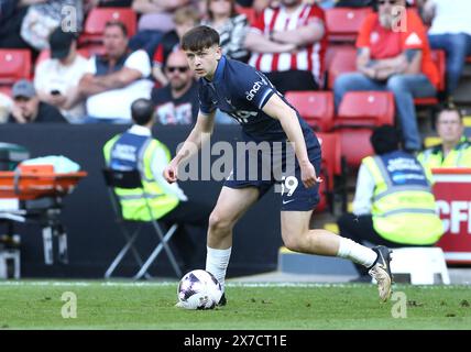 Tottenham Hotspur's Mikey Moore im Spiel der Premier League in der Bramall Lane, Sheffield. Bilddatum: Sonntag, 19. Mai 2024. Stockfoto