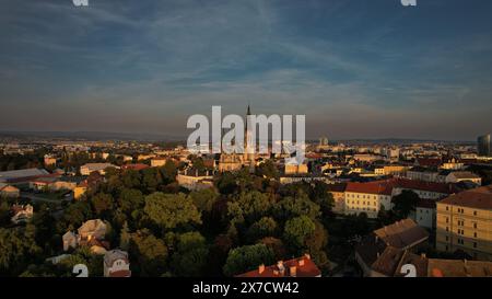 Luftpanorama von Olomouc, Tschechische Republik Stockfoto