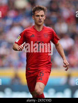 SINSHEIM, DEUTSCHLAND – 18. MAI: Joshua Kimmich von Bayern Muenchen im Einsatz beim Bundesliga-Spiel zwischen TSG Hoffenheim und FC Bayern München in der PreZero-Arena am 18. Mai 2024 in Sinsheim. © diebilderwelt / Alamy Stock Stockfoto