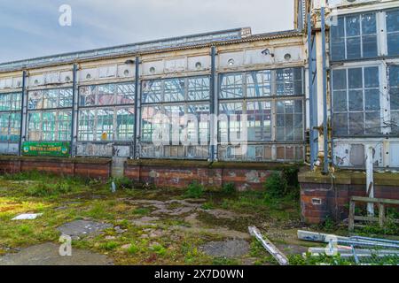 Blick auf die stillgelegten Wintergärten in Great Yarmouth, Großbritannien Stockfoto