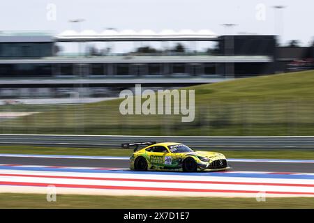 48 AUER Lucas (aut), ENGEL Maro (ger), MORAD Daniel (CAN), Mercedes-AMG Team Mann-Filter, Mercedes-AMG GT3 Evo, Action während der 3. Runde des GT World Challenge Sprint Cups 2024 auf dem Misano World Circuit Marco Simoncelli vom 17. bis 19. Mai 2024 in Misano Adriatico, Italien Stockfoto