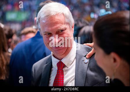 Madrid, Spanien. Mai 2024. José Antonio Kast, Präsident der chilenischen republikanischen Partei, wurde während der politischen Versammlung Europa Viva 24, die von der rechtsextremen spanischen Partei VOX im Palacio de Vistalegre in Madrid organisiert wurde, gesehen. Quelle: SOPA Images Limited/Alamy Live News Stockfoto