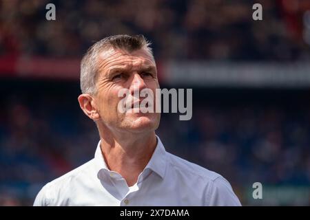 Rotterdam, Nederland. Mai 2024. ROTTERDAM, 19.05.2024, Stadion Feijenoord de kuip, Fußball, niederländische Eredivisie, Saison 2023/2024, Feyenoord - Excelsior, Ergebnis 4:0, Marinus Dijkhuizen Credit: Pro Shots/Alamy Live News Stockfoto