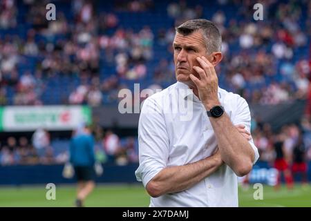 Rotterdam, Nederland. Mai 2024. ROTTERDAM, 19.05.2024, Stadion Feijenoord de kuip, Fußball, niederländische Eredivisie, Saison 2023/2024, Feyenoord - Excelsior, Ergebnis 4:0, Marinus Dijkhuizen Credit: Pro Shots/Alamy Live News Stockfoto