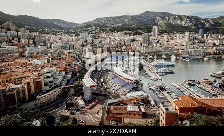 © SPORTPIXPRESS/MAXPPP, Monaco. Mai 2024. MAGAZIN FAHRERLAGER FORMEL 1 MONACO GRAND PRIX INSTALLATION Allgemeine Ansicht Formel 1 MONACO GP Credit: MAXPPP/Alamy Live News Stockfoto