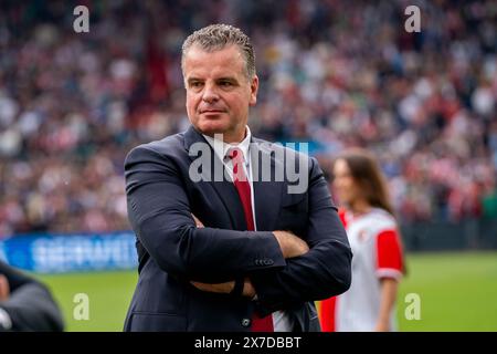 Rotterdam, Nederland. Mai 2024. ROTTERDAM, 19.05.2024, Stadion Feijenoord de kuip, Fußball, niederländische Eredivisie, Saison 2023/2024, Feyenoord - Excelsior, Ergebnis 4:0, Dennis Te Kloese Credit: Pro Shots/Alamy Live News Stockfoto