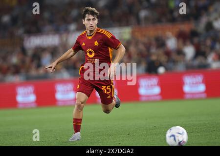 Rom, Italie. Mai 2024. Tommaso Baldanzi von Roma in Aktion während des italienischen Meisterschaftsspiels Serie A zwischen AS Roma und Genua CFC am 19. Mai 2024 im Stadio Olimpico in Rom, Italien - Foto Federico Proietti/DPPI Credit: DPPI Media/Alamy Live News Stockfoto