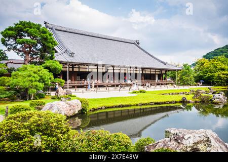 Kyoto, JAPAN - 27. Juli 2016: Außenansicht des Tenryu-JI , des Haupttempels des Tenryu-JI Zweigs der Rinzai-Sekte des Zen-Buddhismus. Stockfoto