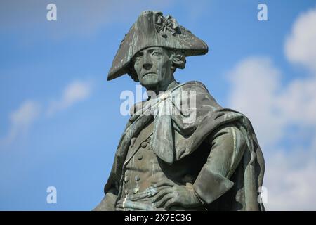 Denkmal für Friedrich den Großen, neuer Flügel, Schloss Charlottenburg, Spandauer Damm, Charlottenburg, Berlin, Deutschland Stockfoto