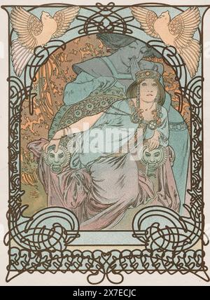 Ilsee, Princesse de Tripoli von Alphonse Mucha (Tschechisch, 1860–1939); von Robert de Lfers, herausgegeben von H. Piazza, 1897 Stockfoto