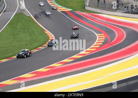 Stavelot, Belgien. Mai 2024. Die Fahrer treten beim Classic Endurance Racing am 19. Mai 2024 auf dem Circuit de Spa-Francorchamps in Stavelot, Belgien, beim 2024 Spa-Classic an. Quelle: Liu Zihe/Xinhua/Alamy Live News Stockfoto