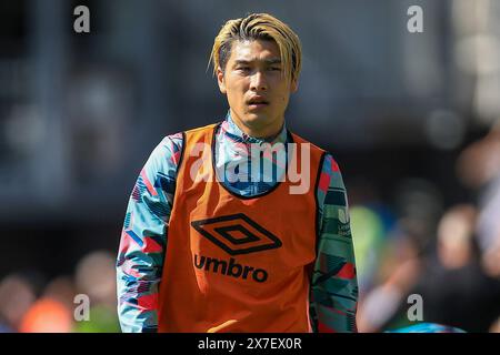 Daiki Hashioka aus Luton Town im Spiel der Premier League zwischen Luton Town und Fulham in der Kenilworth Road, Luton, England am 19. Mai 2024. Stockfoto