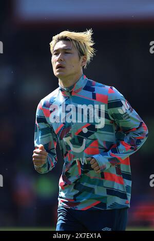 Daiki Hashioka aus Luton Town im Spiel der Premier League zwischen Luton Town und Fulham in der Kenilworth Road, Luton, England am 19. Mai 2024. Stockfoto