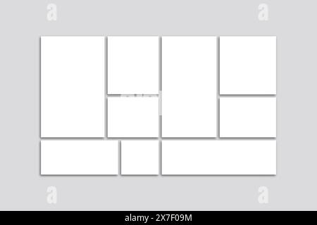 Vektorsatz gerissener Papierbögen Stock Vektor
