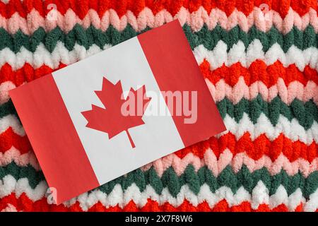 Uniform Flag Patch Aus Kanadischem Stoff Stockfoto
