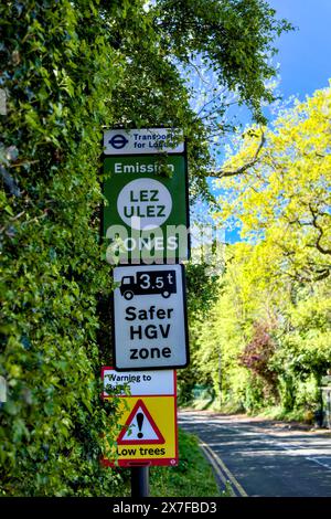 Transport für London Emission Zones, Brookshill, Harrow Weald, Borough of Harrow, London, England, Großbritannien Stockfoto