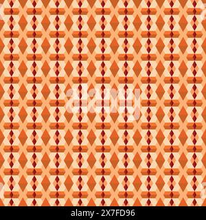 Rechteckiges, nahtloses Design mit geometrischem Muster. Hintergrundvektor Stock Vektor