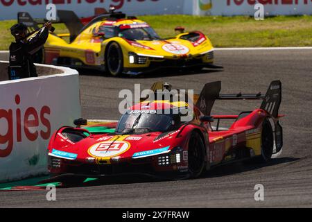 FERRARI AF CORSE, Ferrari 499P, A. Pier Guidi, J. Calado, A. Giovinazzi auf der Strecke während der WEC 6 Stunden des Spa 2024. Gutschrift: D.. Paglino / AllMotorsport Stockfoto