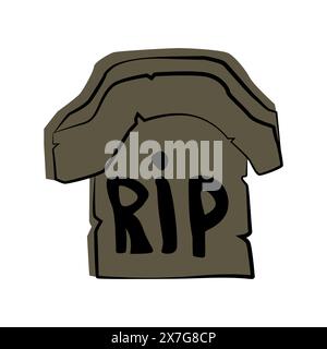 Tombstone icon for mobile concept and web design, Halloween tombstone outline vector icon, Symbol, logo illustration Stock Vektor