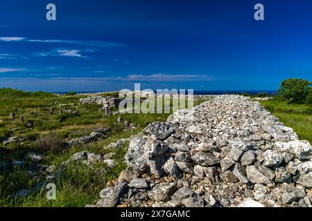 Monkodonja-Siedlung aus der Bronzezeit, archäologische Stätte von Rovinj in Kroatien Stockfoto