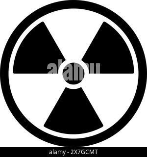 Symbol für radioaktives Symbol. Vektorabbildung Stock Vektor