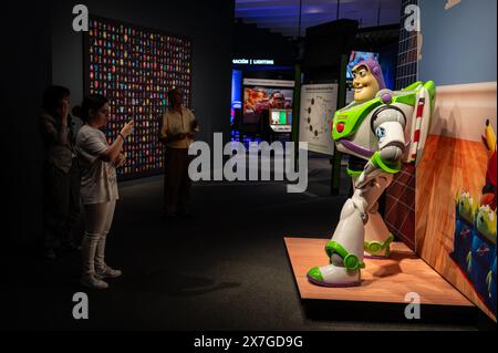 Interaktive Ausstellung The Science Behind Pixar im CaixaForum, Madrid, Spanien Stockfoto